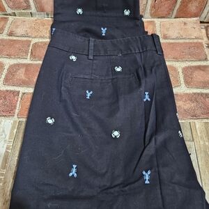 Talbots perfect cropped pants lobster print